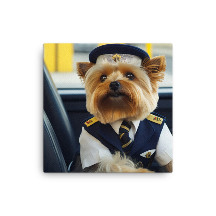 Yorkshire Terrier Transit Operator Canvas - PosterfyAI.com