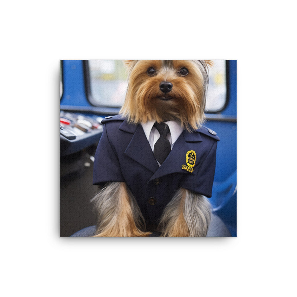 Yorkshire Terrier Transit Operator Canvas - PosterfyAI.com