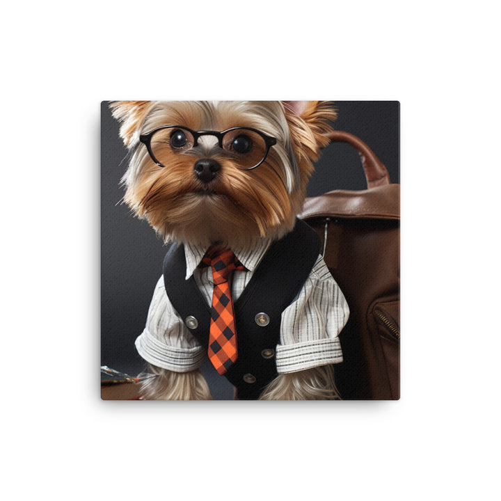 Yorkshire Terrier Student Canvas - PosterfyAI.com