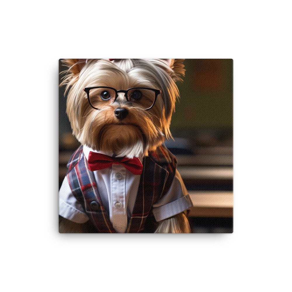 Yorkshire Terrier Student Canvas - PosterfyAI.com