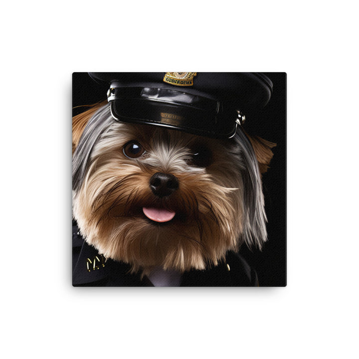 Yorkshire Terrier Security Officer Canvas - PosterfyAI.com