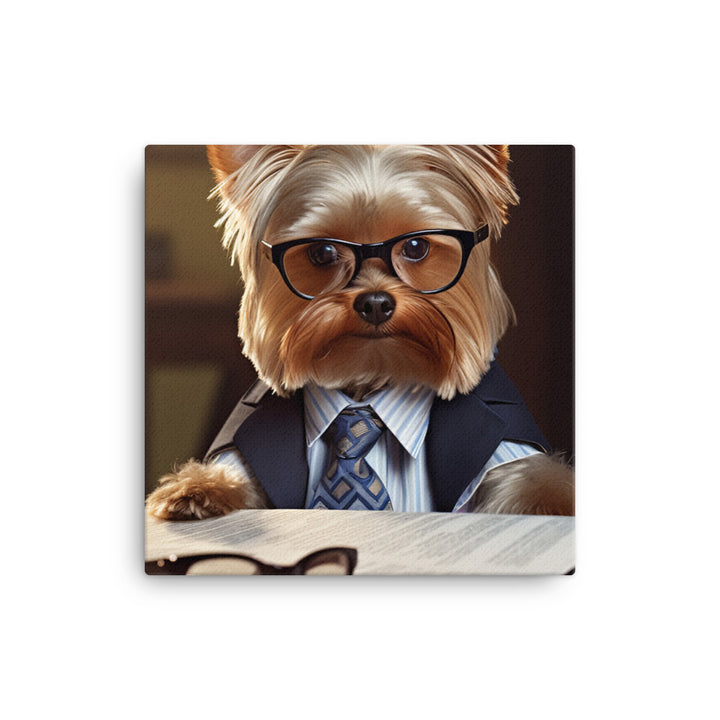 Yorkshire Terrier Sales Consultant Canvas - PosterfyAI.com