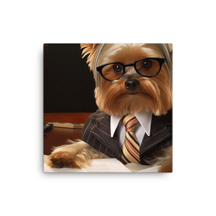 Yorkshire Terrier Sales Consultant Canvas - PosterfyAI.com