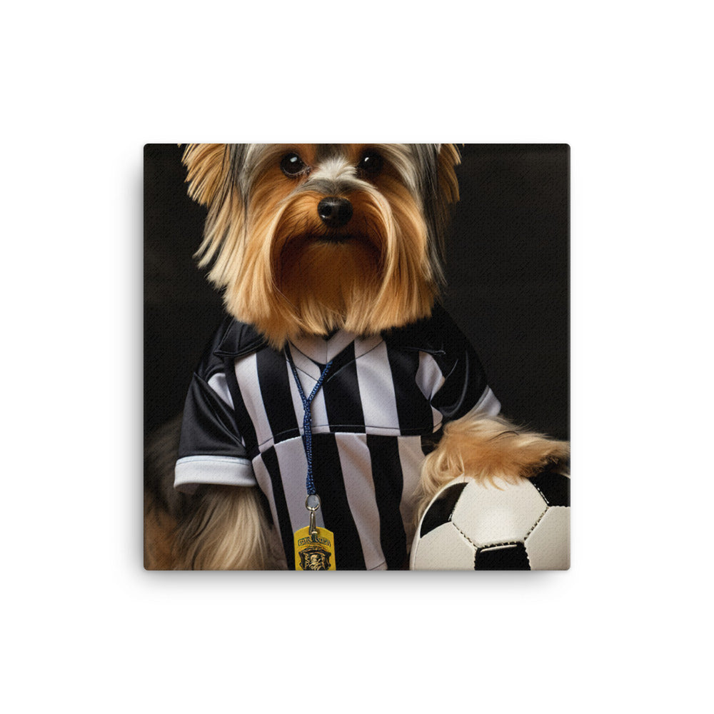Yorkshire Terrier Referee Canvas - PosterfyAI.com