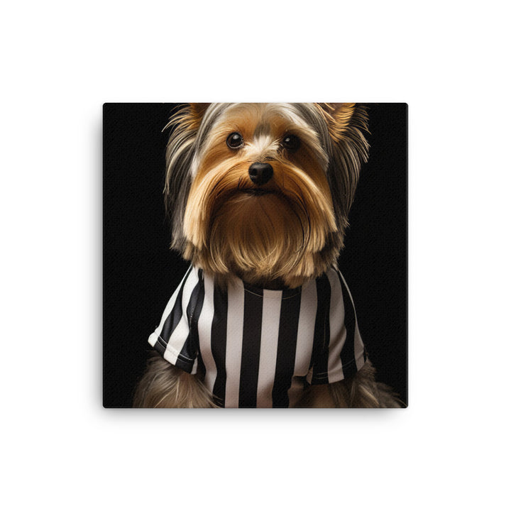 Yorkshire Terrier Referee Canvas - PosterfyAI.com