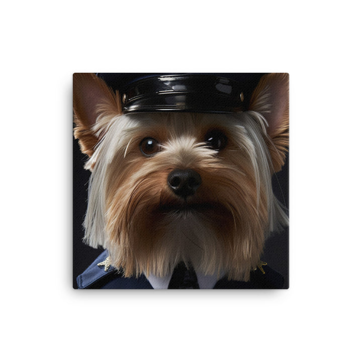 Yorkshire Terrier Prison Officer Canvas - PosterfyAI.com