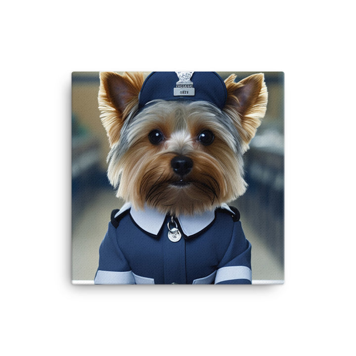 Yorkshire Terrier Prison Officer Canvas - PosterfyAI.com