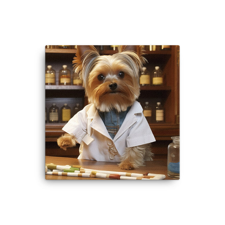 Yorkshire Terrier Pharmacist Canvas - PosterfyAI.com