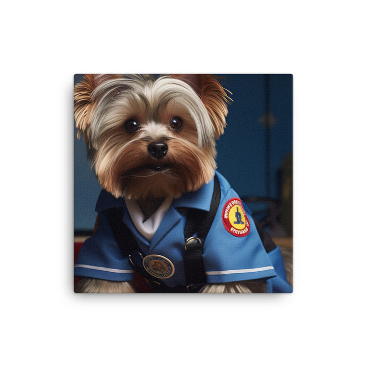 Yorkshire Terrier Paramedic Canvas - PosterfyAI.com