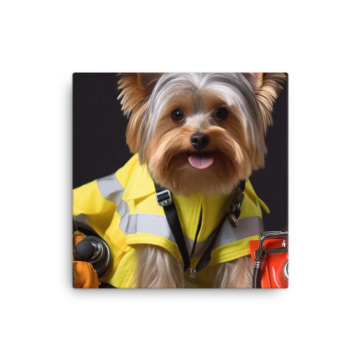 Yorkshire Terrier Paramedic Canvas - PosterfyAI.com