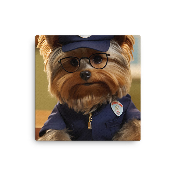 Yorkshire Terrier Mail Carrier Canvas - PosterfyAI.com