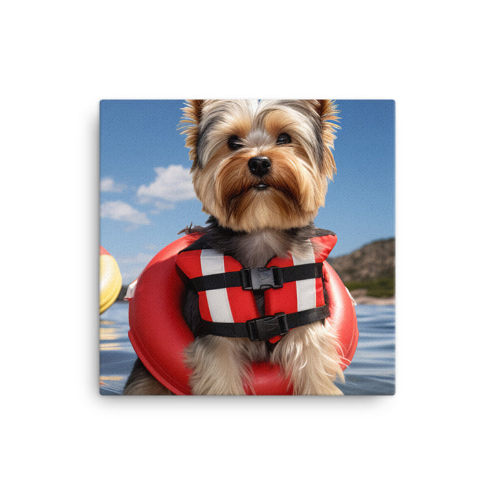 Yorkshire Terrier Lifeguard Canvas - PosterfyAI.com