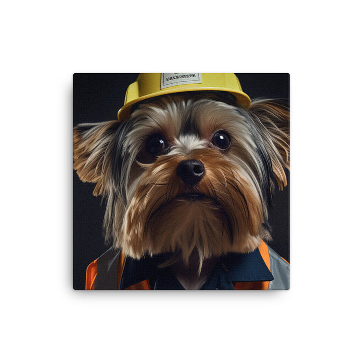 Yorkshire Terrier Janitor Canvas - PosterfyAI.com