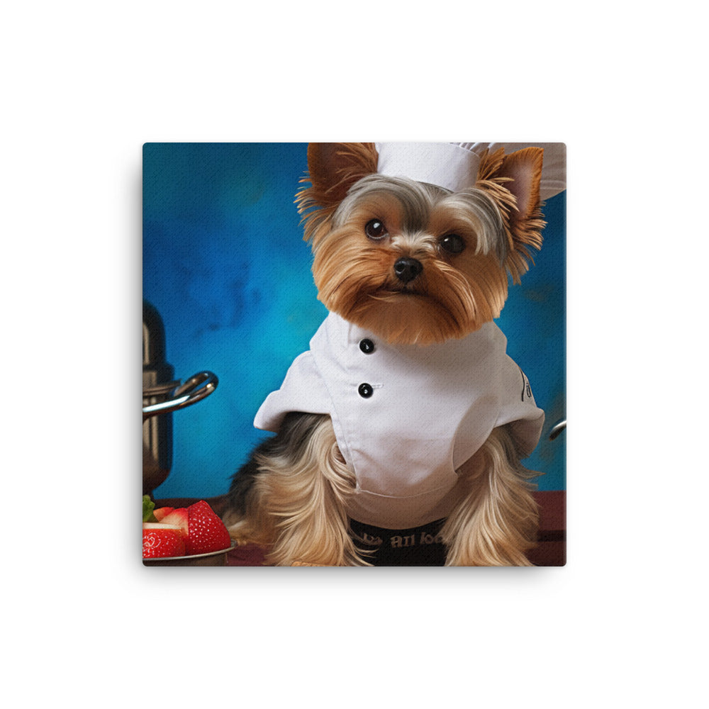 Yorkshire Terrier Chef Canvas - PosterfyAI.com
