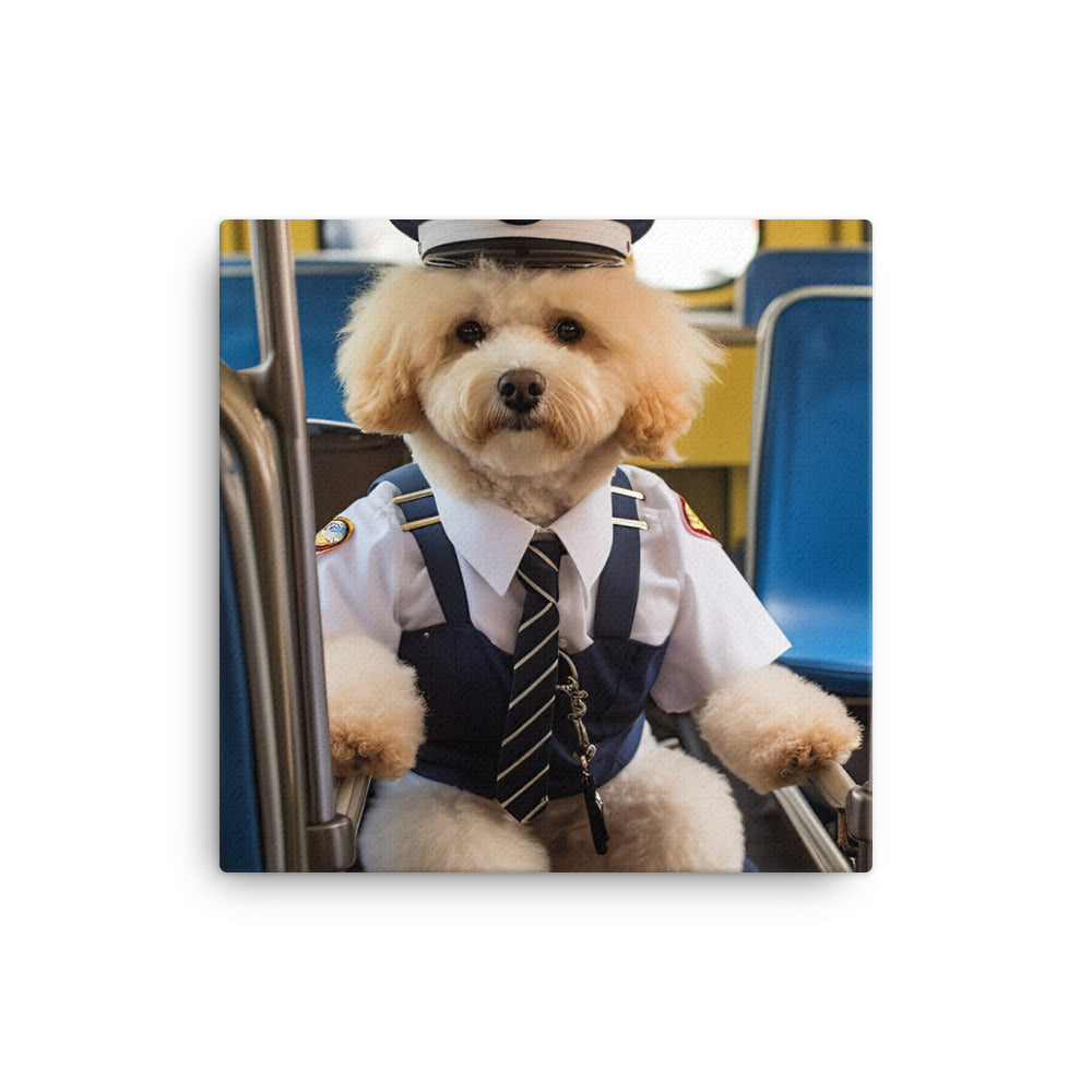 Poodle Transit Operator Canvas - PosterfyAI.com