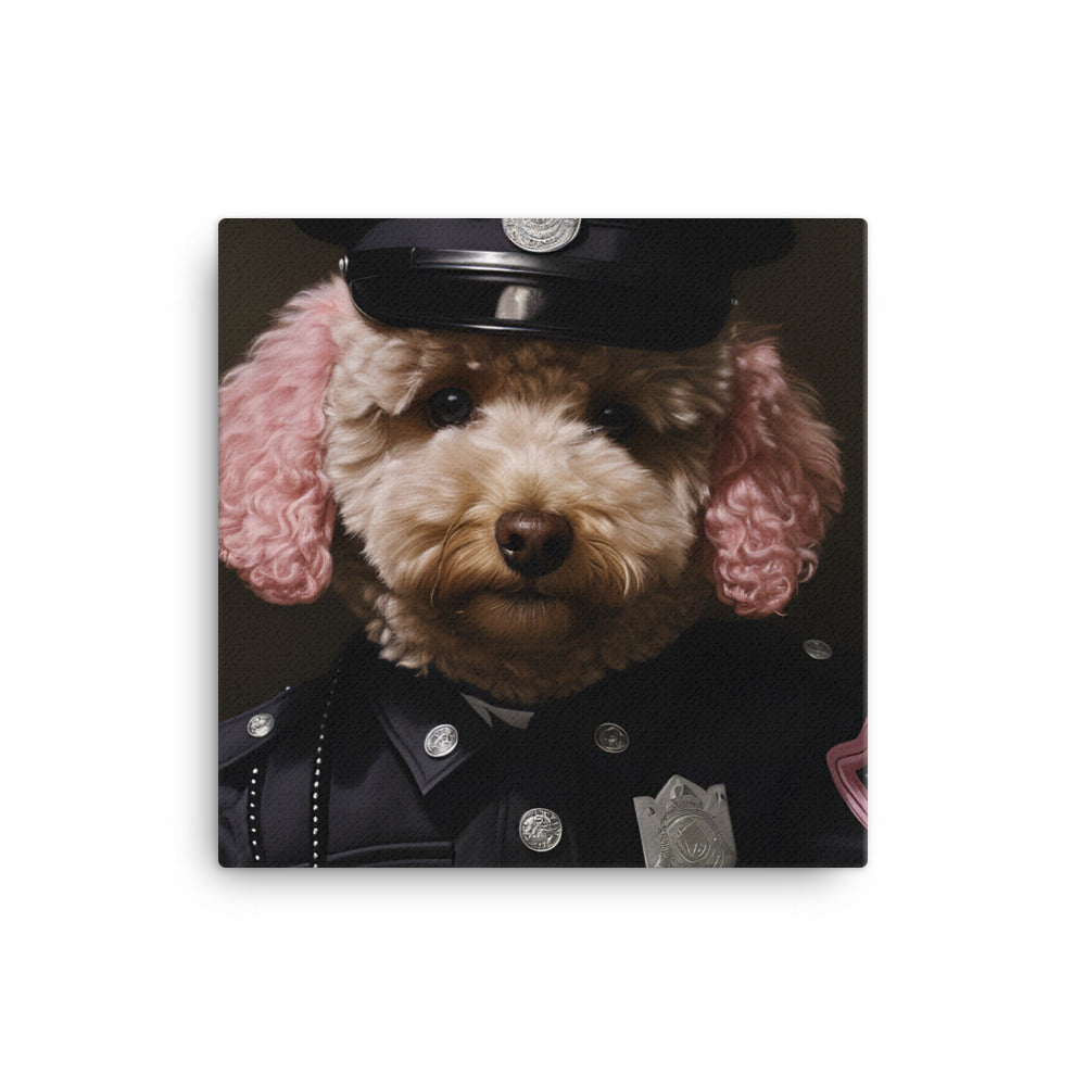 Poodle Security Officer Canvas - PosterfyAI.com