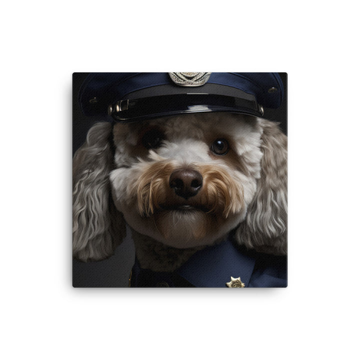 Poodle Security Officer Canvas - PosterfyAI.com