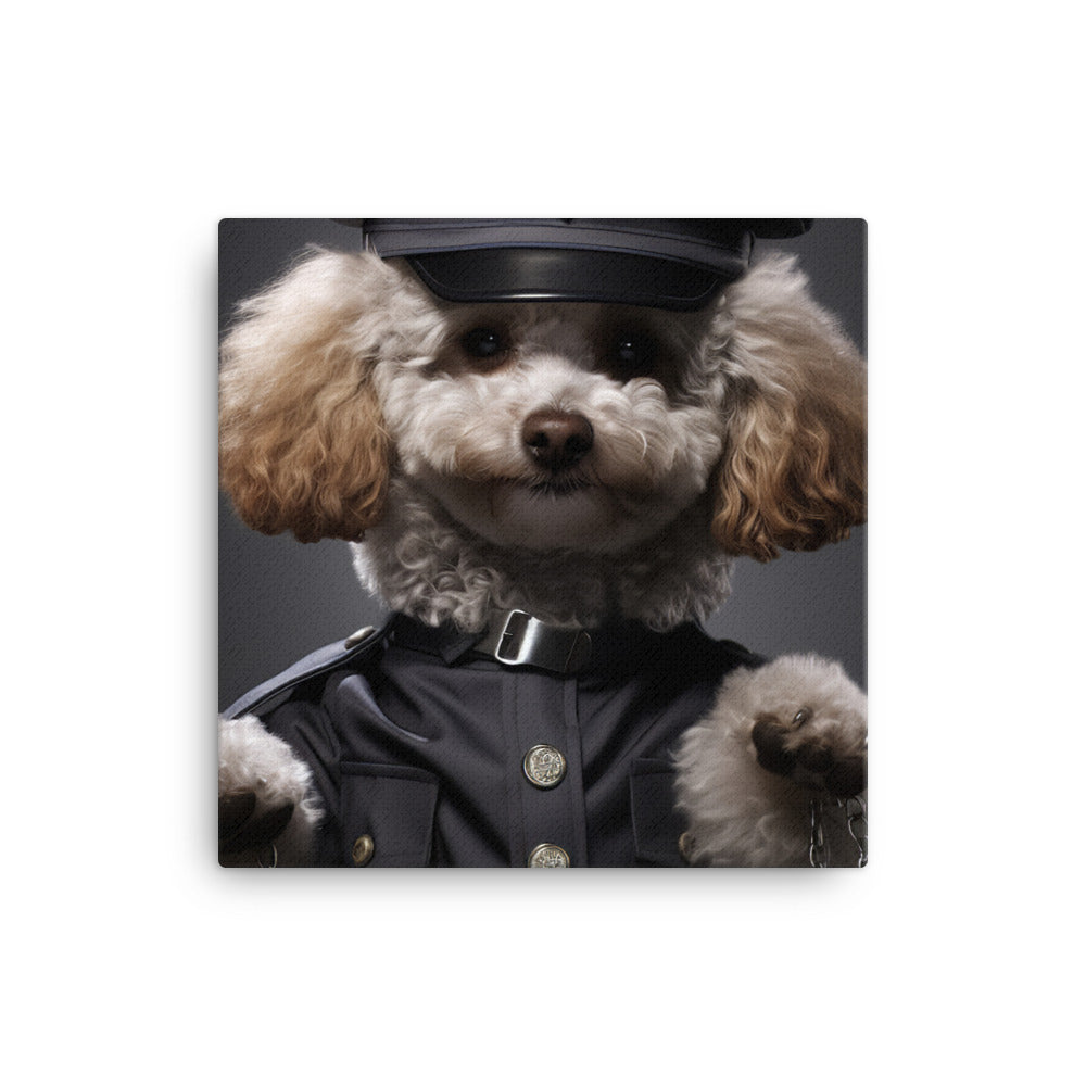 Poodle Prison Officer Canvas - PosterfyAI.com