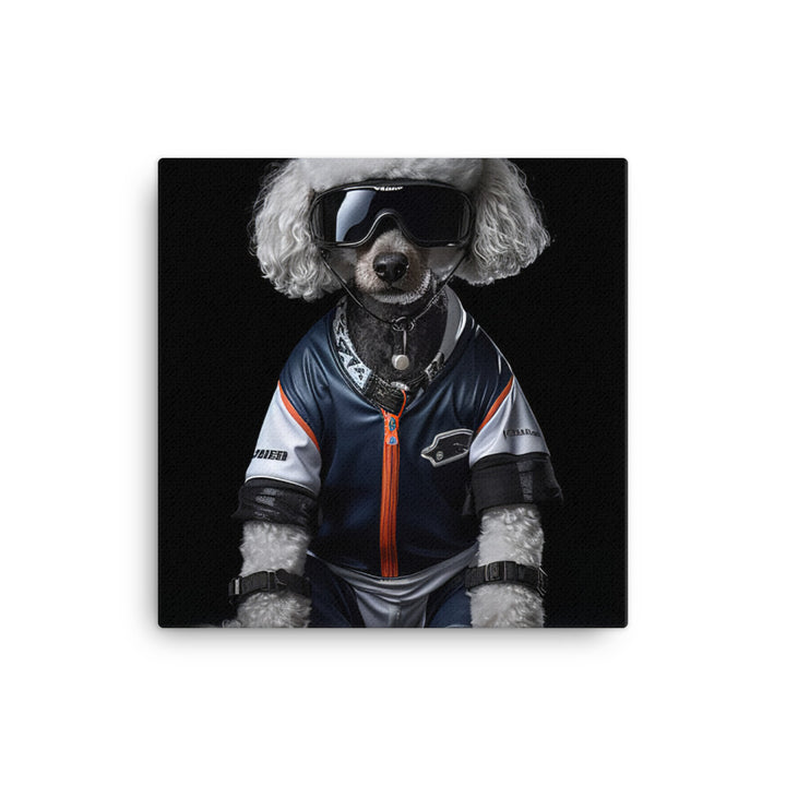 Poodle Motorsport Athlete Canvas - PosterfyAI.com