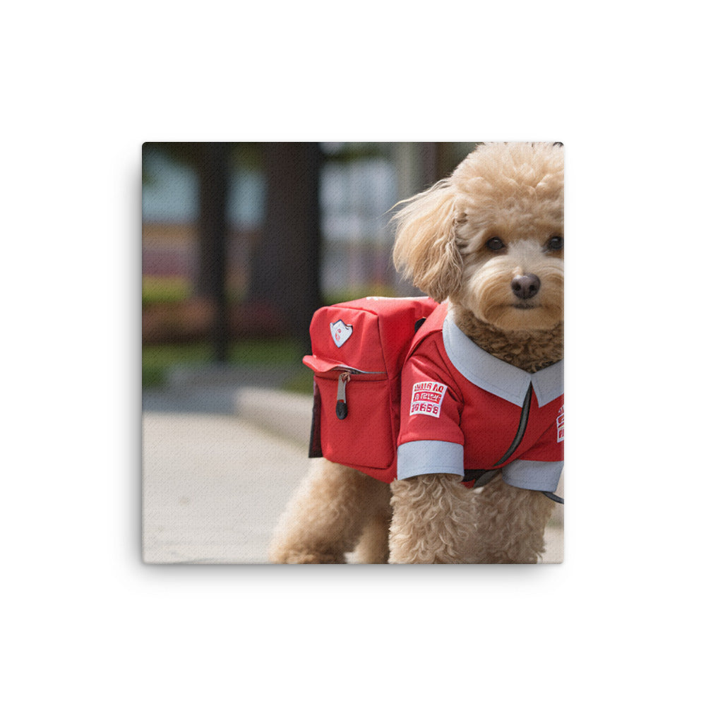 Poodle Mail Carrier Canvas - PosterfyAI.com