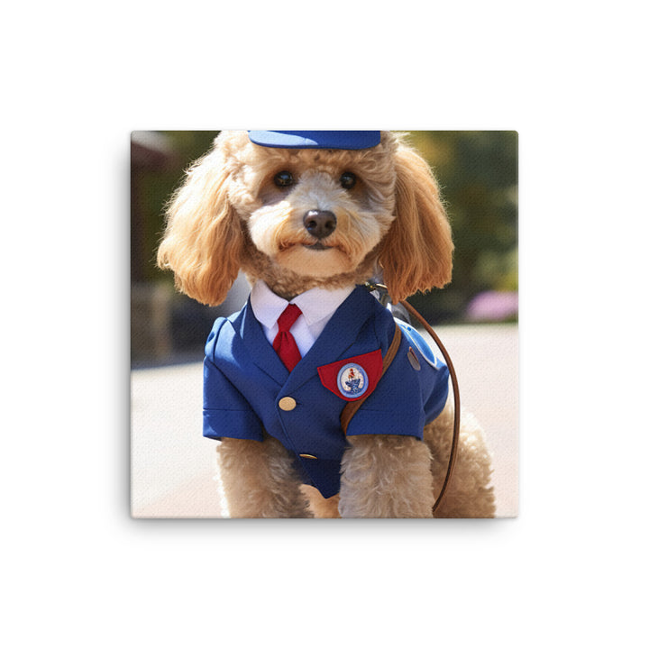 Poodle Mail Carrier Canvas - PosterfyAI.com