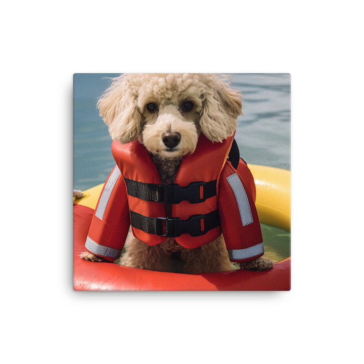 Poodle Lifeguard Canvas - PosterfyAI.com