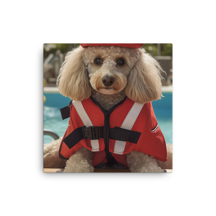 Poodle Lifeguard Canvas - PosterfyAI.com