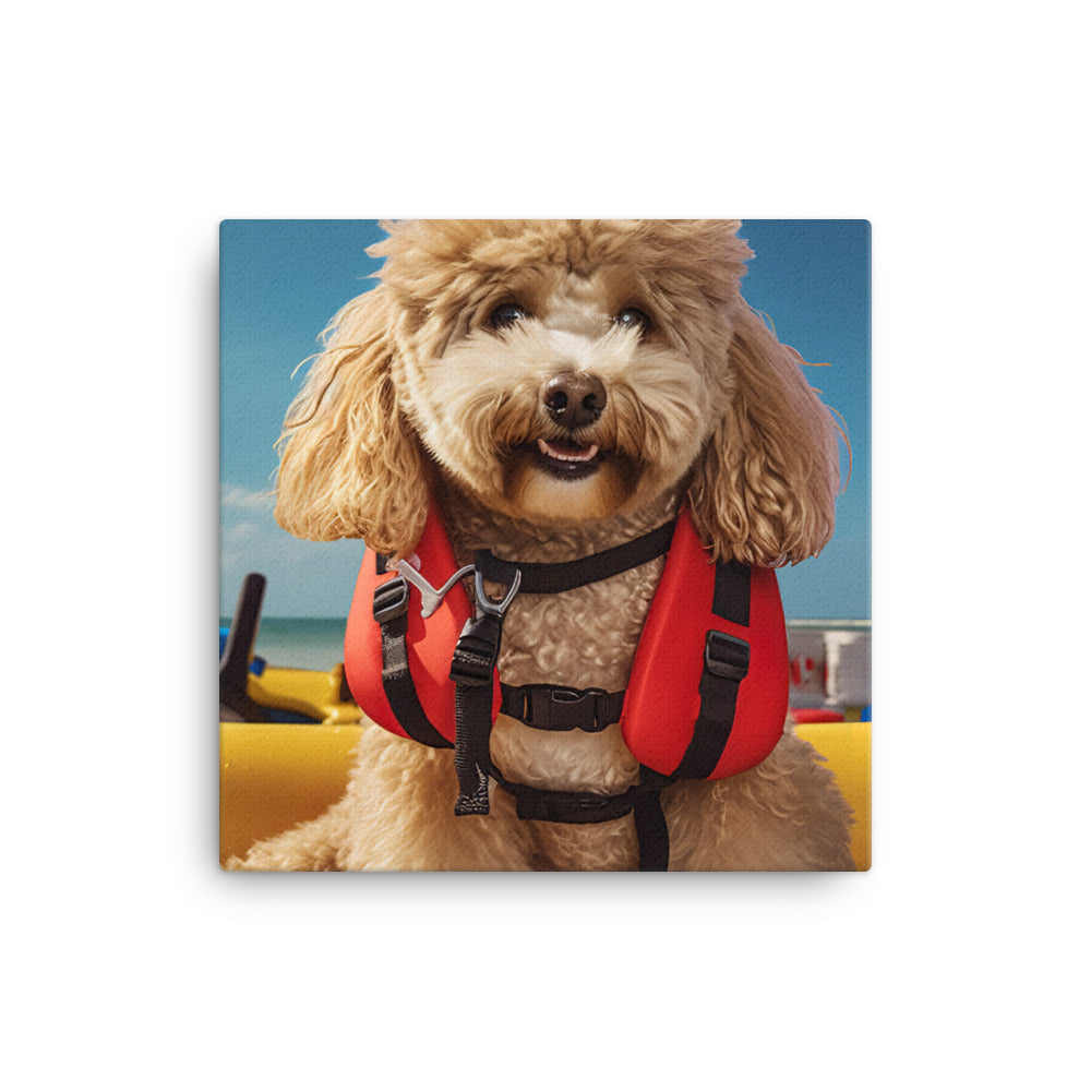 Poodle Lifeguard Canvas - PosterfyAI.com