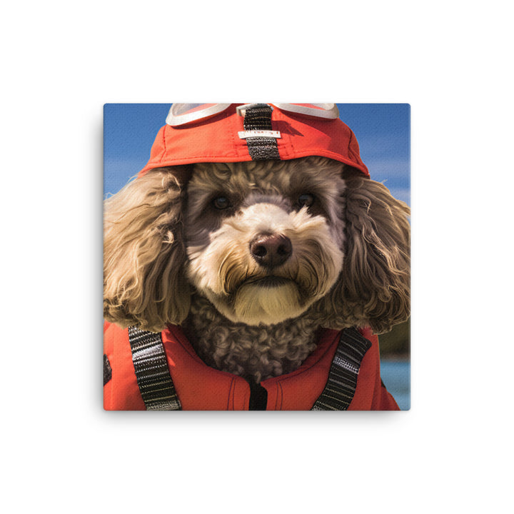 Poodle Lifeguard Canvas - PosterfyAI.com