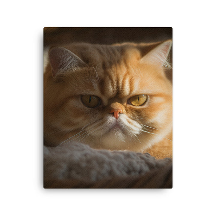 Exotic Shorthair Cat Canvas - PosterfyAI.com