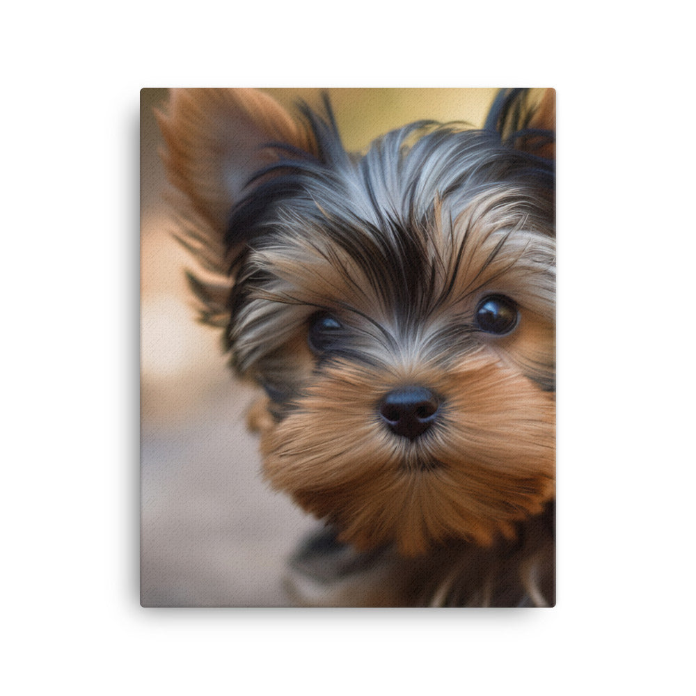 Yorkshire Terrier Pup Canvas - PosterfyAI.com