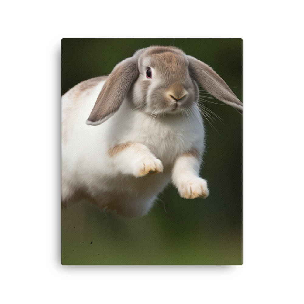 Playful French Lop Canvas - PosterfyAI.com
