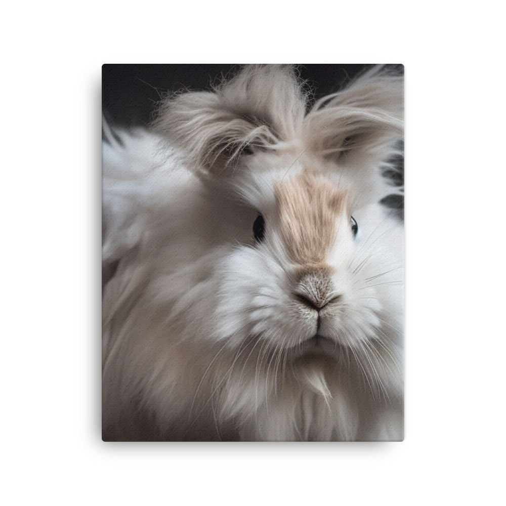 Gorgeous Lionhead Bunny Canvas - PosterfyAI.com