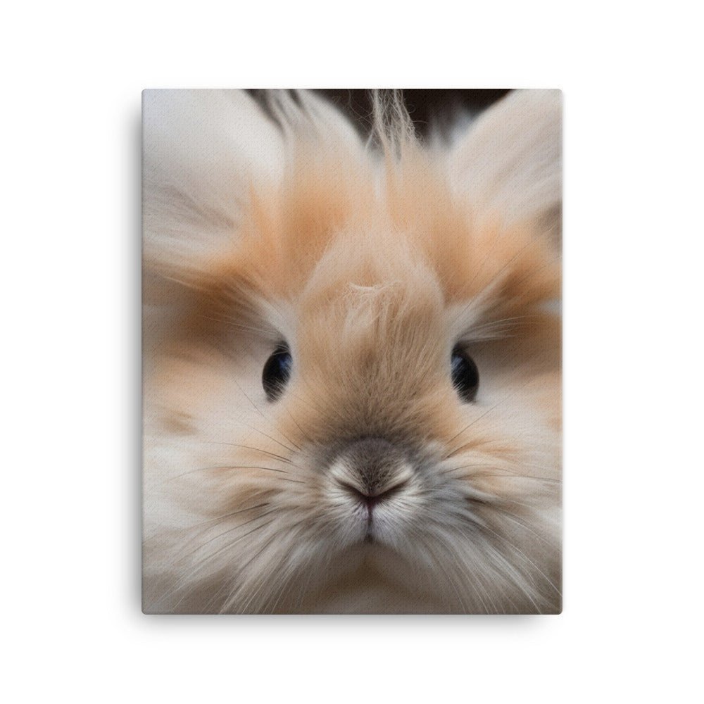 Adorable Lionhead Bunny Canvas - PosterfyAI.com