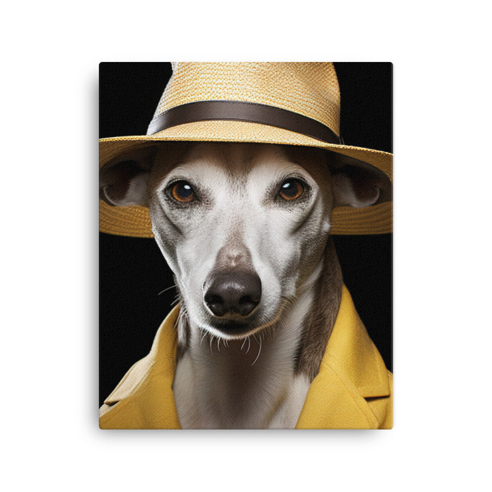 Whippet Fashionista Canvas - PosterfyAI.com