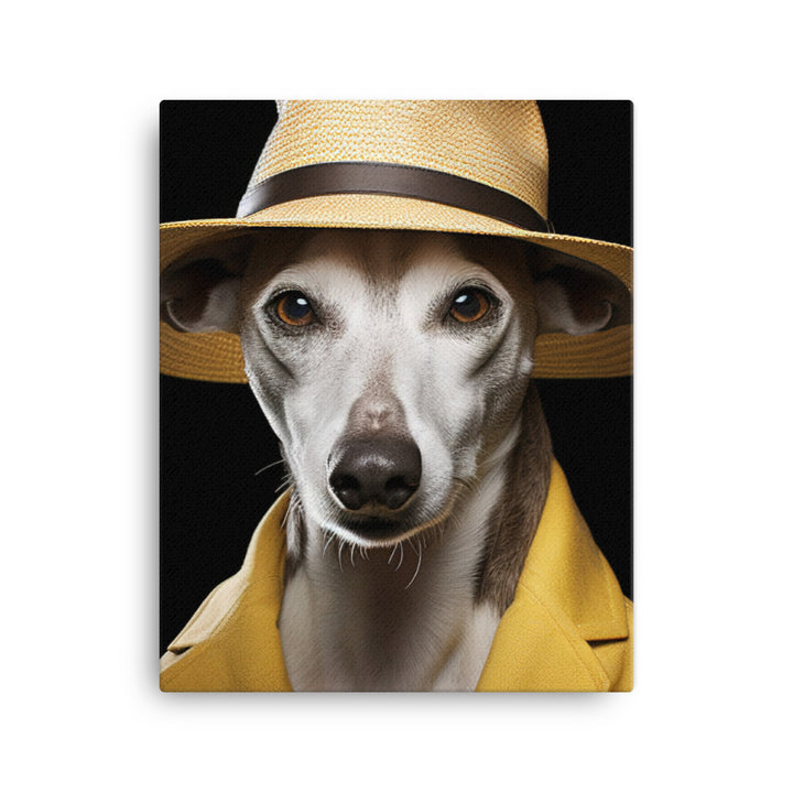 Whippet Fashionista Canvas - PosterfyAI.com