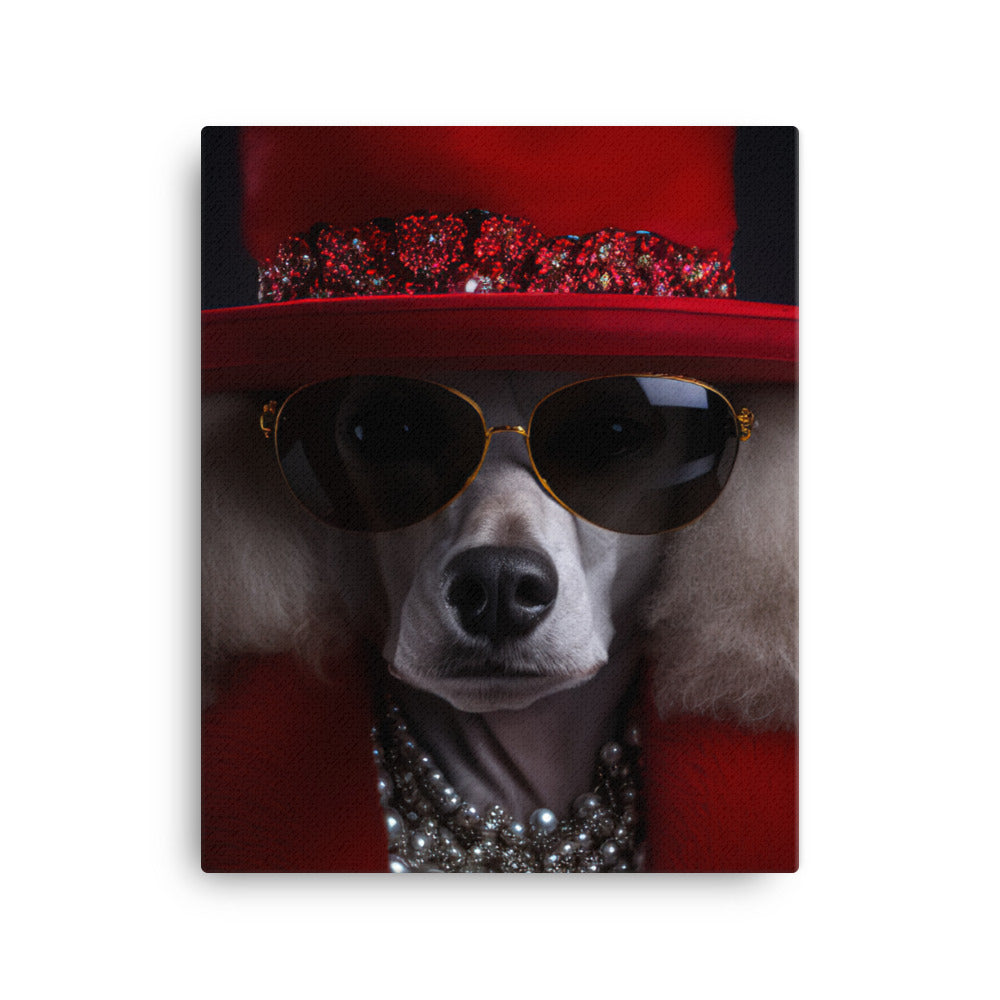 The Glamorous Poodle Canvas - PosterfyAI.com