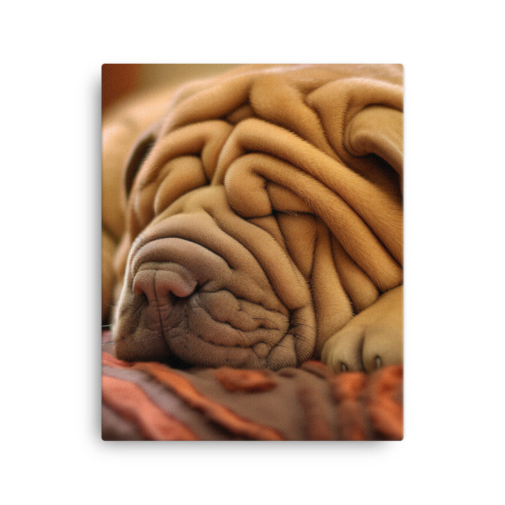 Shar Pei Dreaming Canvas - PosterfyAI.com