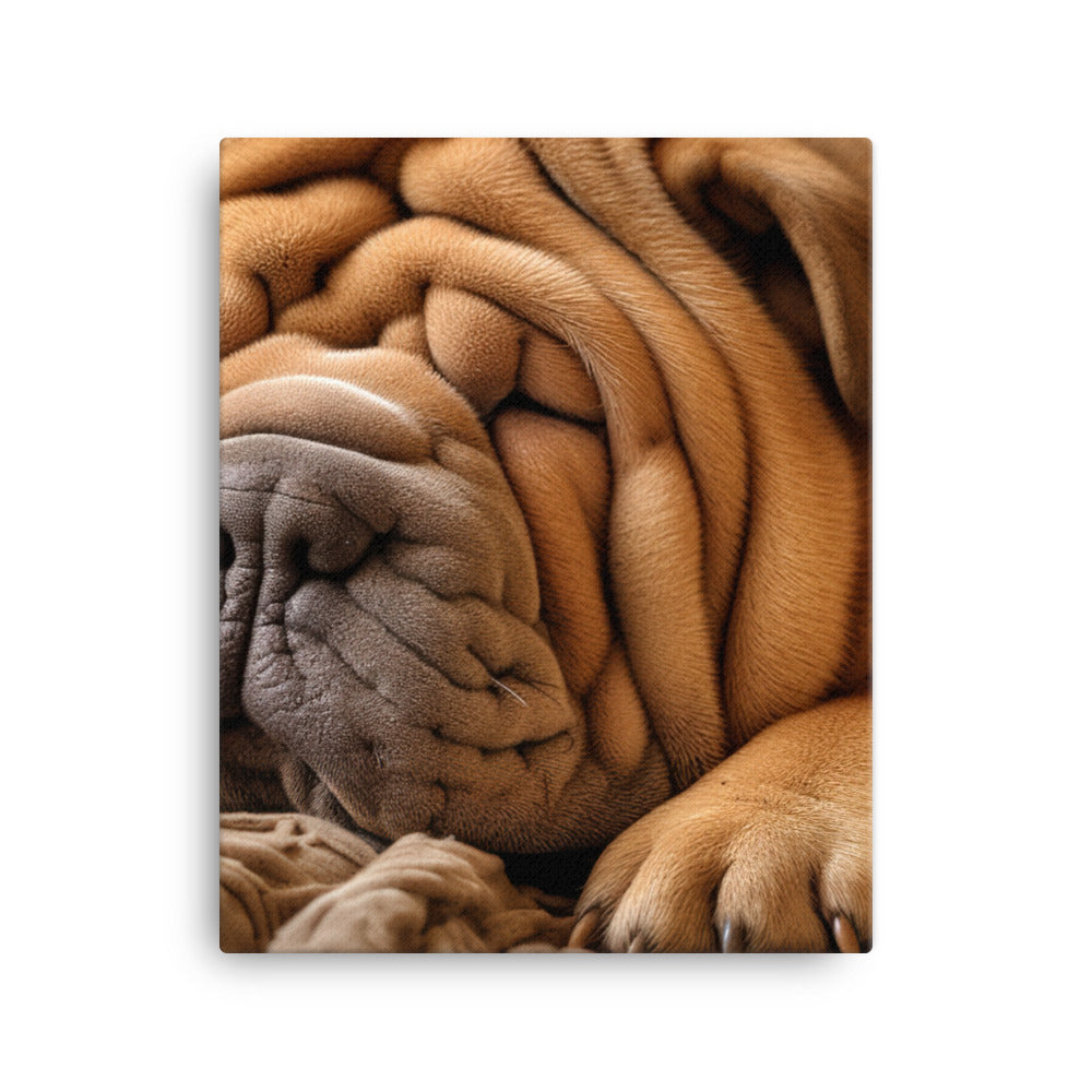 Shar Pei Dreaming Canvas - PosterfyAI.com