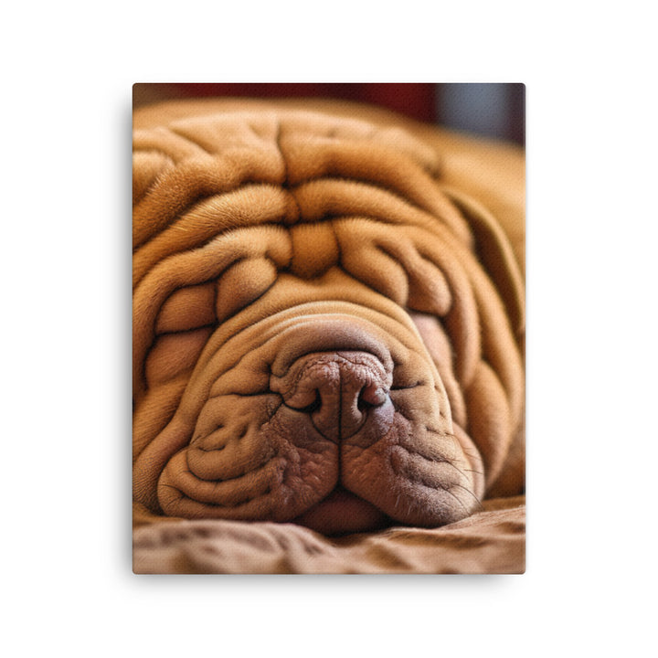 Shar Pei Dreaming Canvas - PosterfyAI.com