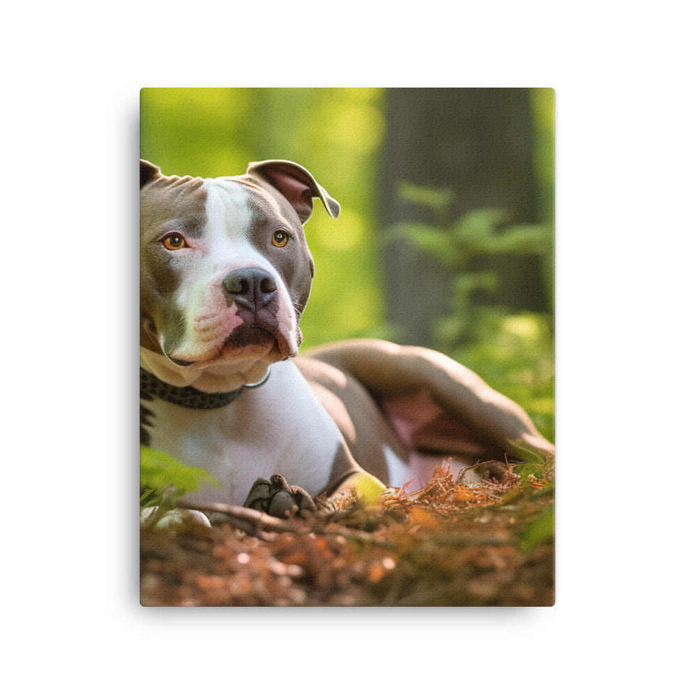 Serene American Staffordshire Terrier Canvas - PosterfyAI.com