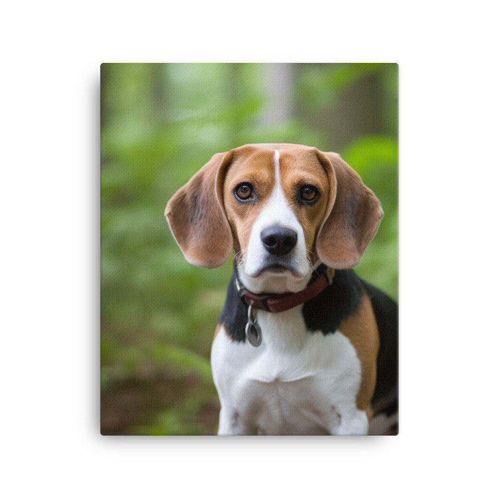 Proud Beagle posing for the camera Canvas - PosterfyAI.com