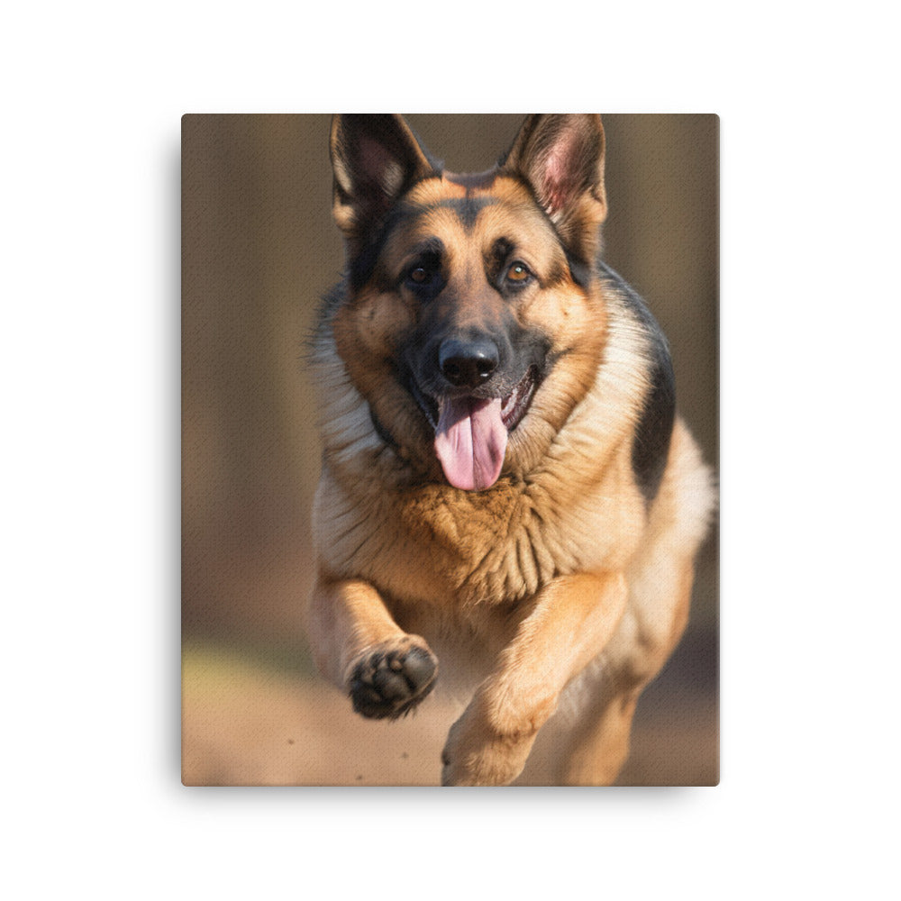 German Shepherd Canvas - PosterfyAI.com