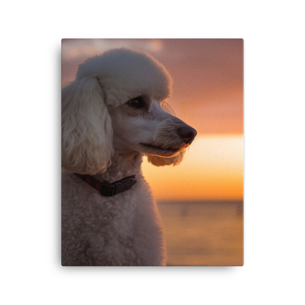 Poodle by the Seaside Canvas - PosterfyAI.com