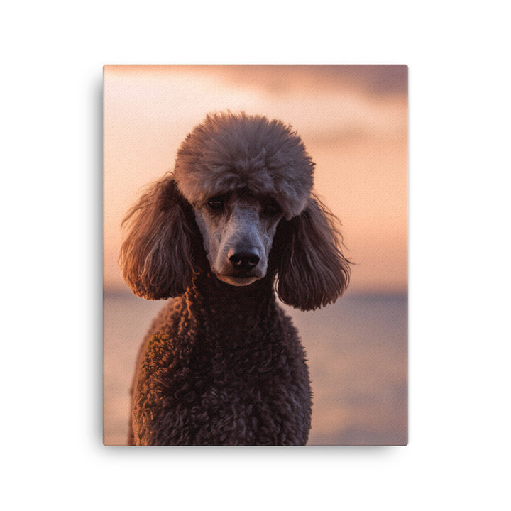 Poodle by the Seaside Canvas - PosterfyAI.com