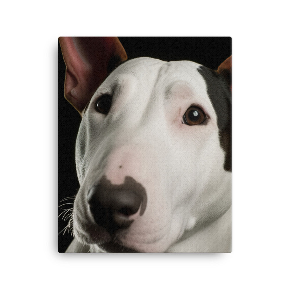 Majestic Bull Terrier Canvas - PosterfyAI.com