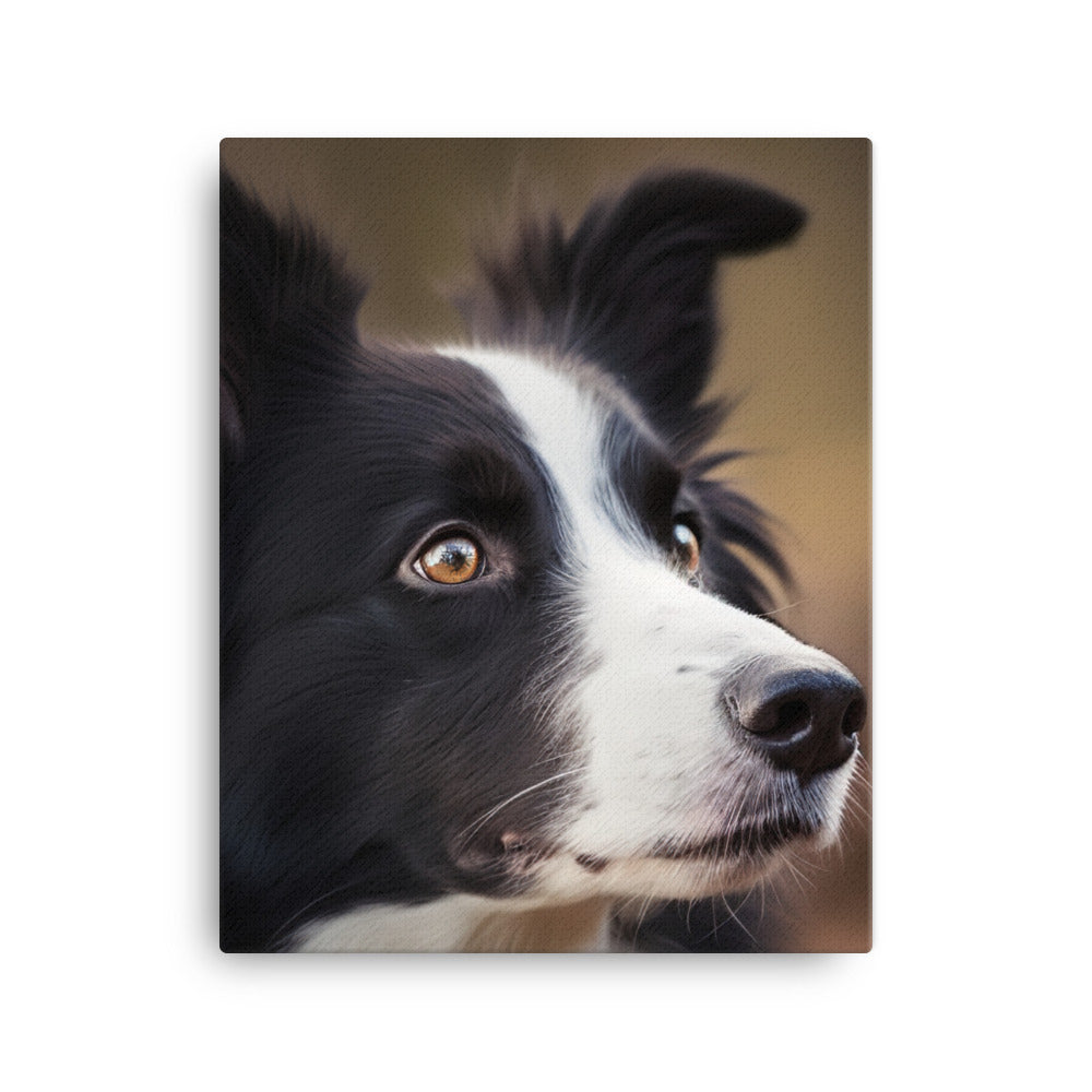 Majestic Border Collie Portrait Canvas - PosterfyAI.com