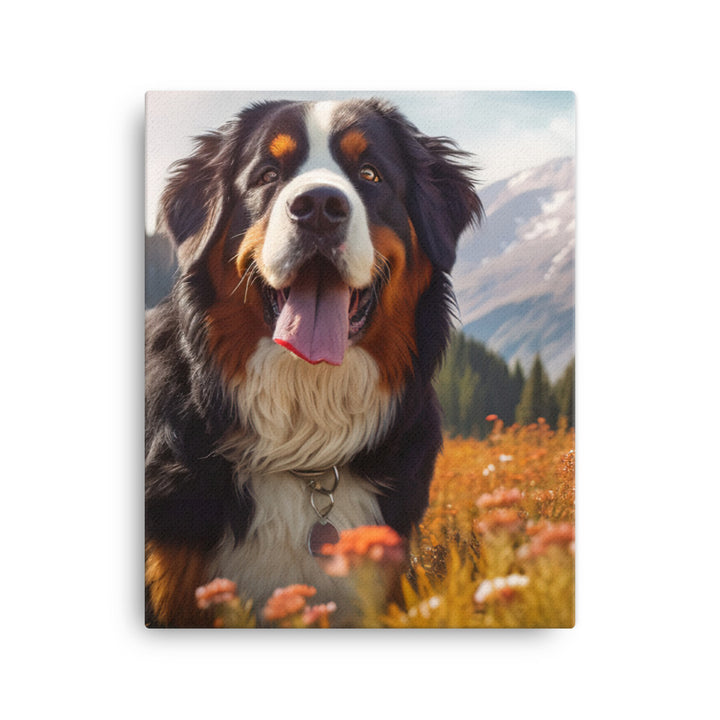 Majestic Bernese Mountain Dog Canvas - PosterfyAI.com