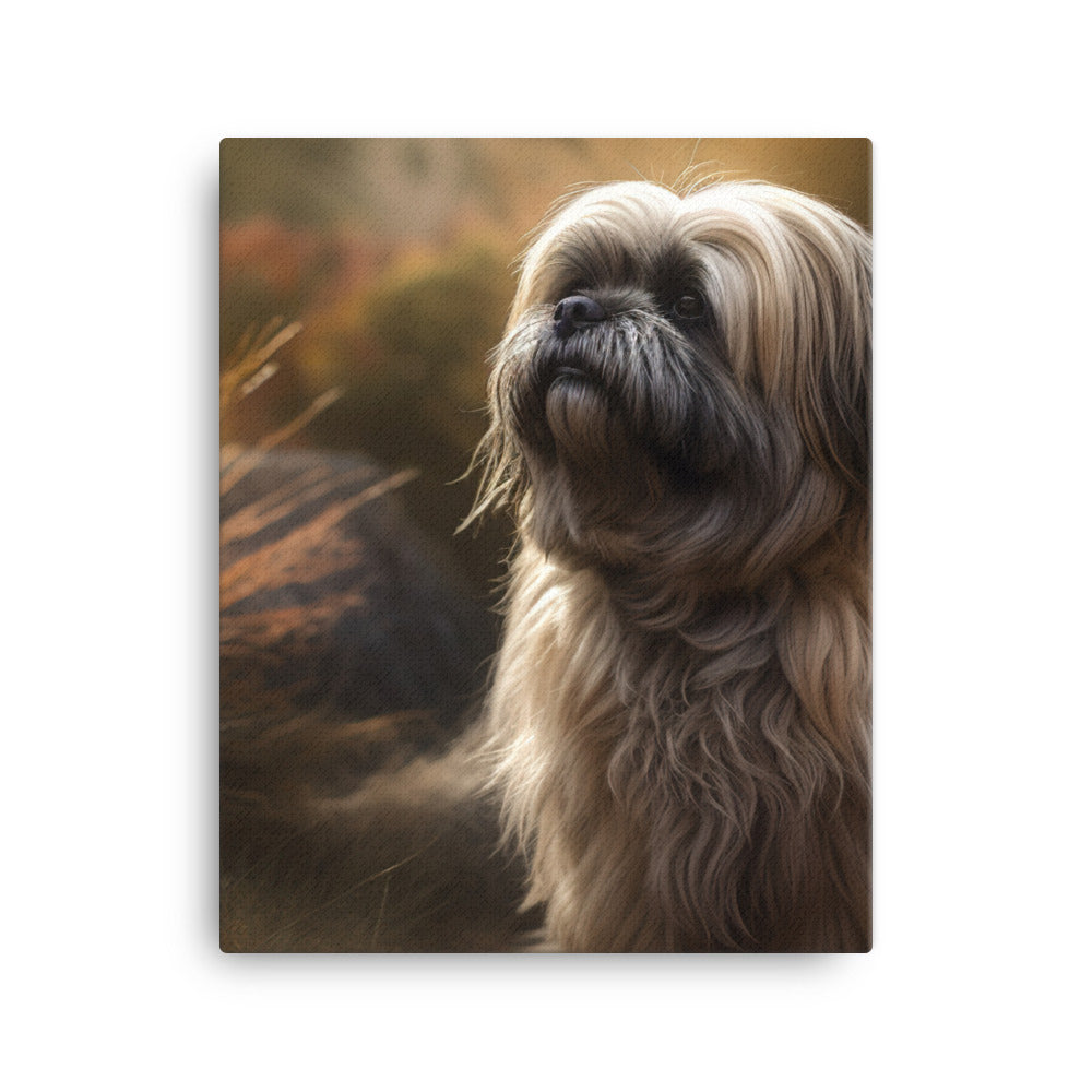 Lhasa Apso in Nature Canvas - PosterfyAI.com