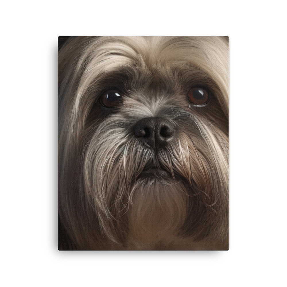 Lhasa Apso Glamour Shot Canvas - PosterfyAI.com